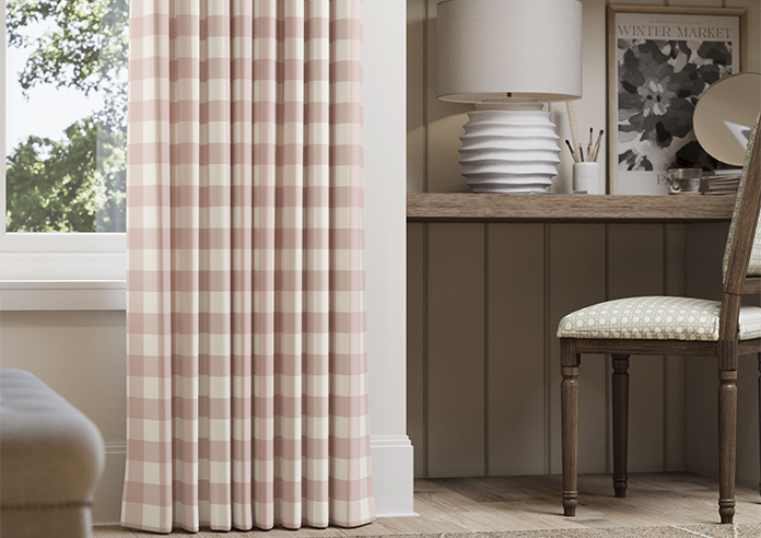 Gingham, Rosies Pink - Made to Measure Curtains - Image 5